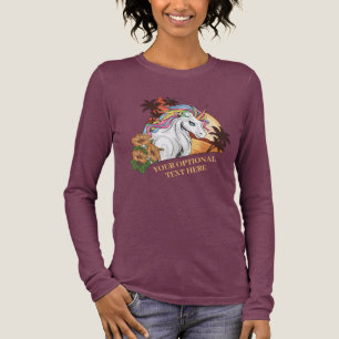 Custom Name & Text Tropical Unicorn Tri-Blend Shirt