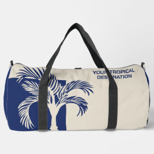 Custom Name & Text Tropical Vacation Duffle Bag