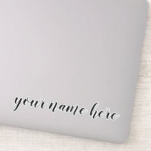 Custom Name Text Tumbler Laptop Stickers