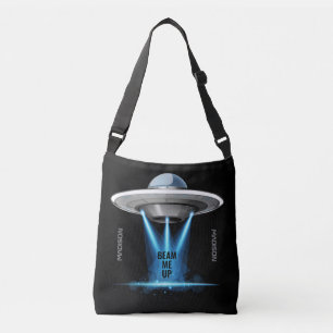 Custom name & text UFO Spaceship bags