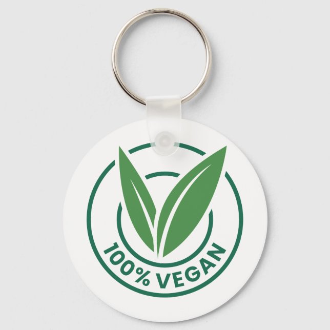 Custom Name / Text Vegan Key Ring (Front)