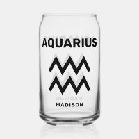 Custom Name / Text Zodiac Sign Aquarius