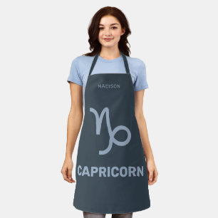 Custom Name / Text Zodiac Sign Capricorn Apron