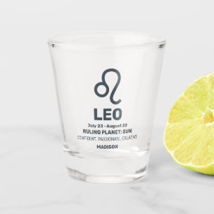 Custom Name / Text Zodiac Sign Leo Shot Glass