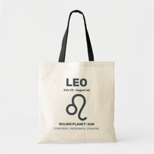 Custom Name / Text Zodiac Sign Leo Tote Bag
