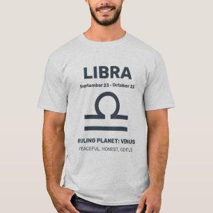 Custom Name / Text Zodiac Sign Libra T-Shirt