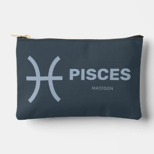 Custom Name / Text Zodiac Sign Pisces Accessory Pouch