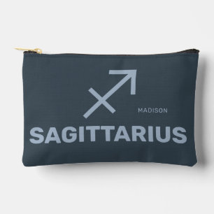 Custom Name / Text Zodiac Sign Sagittarius Accessory Pouch