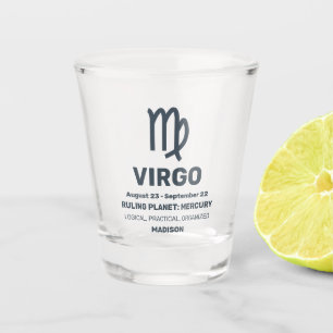 Custom Name / Text Zodiac Sign Virgo Shot Glass
