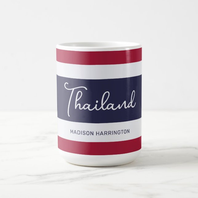 Custom Name Thailand Colours Coffee Mug (Center)