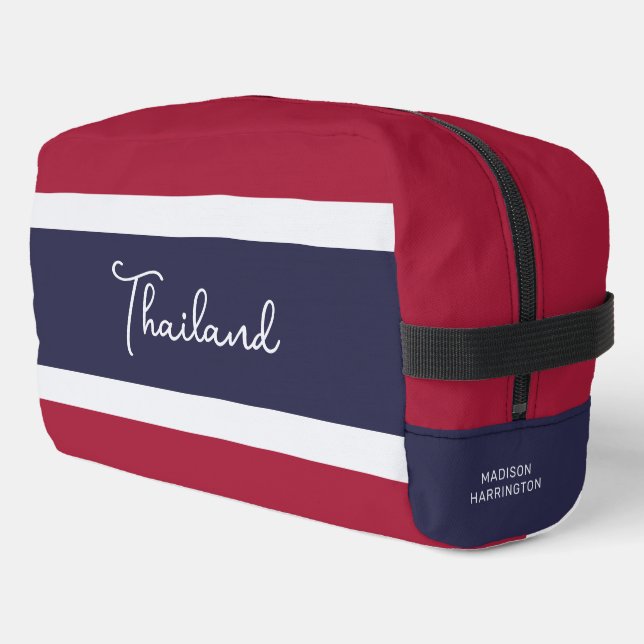 Custom Name Thailand Colours Dopp Kit (Left Corner)