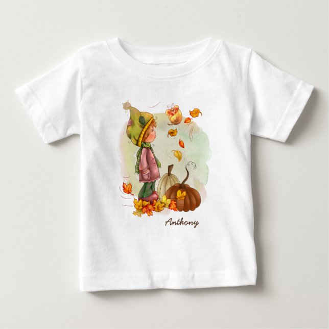 Custom  Name Thanksgiving Gift  Baby T-Shirts (Front)