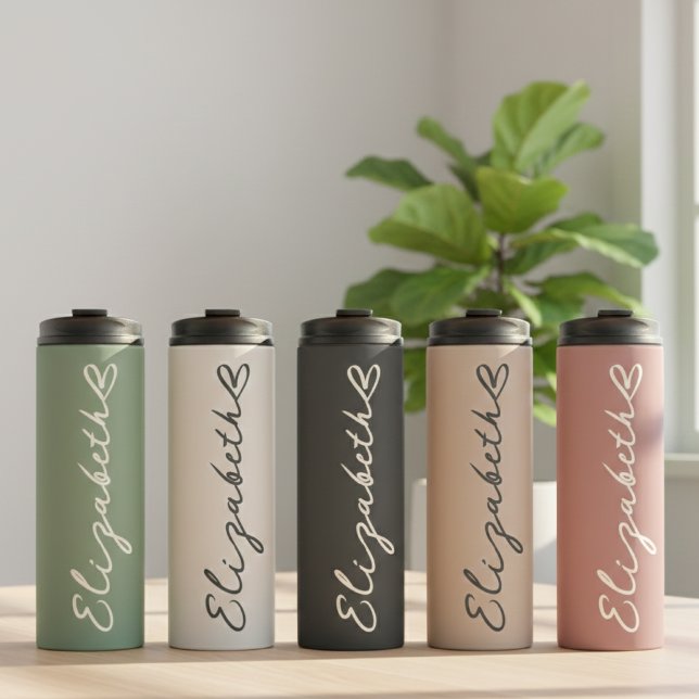 Custom Name Thermal Tumbler Gift for Mom & Grandma (Custom Name Thermal Tumbler Gift for Her, Mom & Wife, Custom Bridal Party Personalized Tumbler Cup)