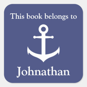 Custom Name This Book Belongs To Bookplate Sticker