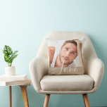 Custom Name Throw Pillow For Girlfriend Wife<br><div class="desc">Custom Photo Throw Pillow - Create a one-of-a-kind keepsake with this personalised throw pillow. Showcase your favourite photo on the front and back, along with custom names and a special year on the back for an added personal touch. Perfect for celebrating anniversaries, weddings, or cherished memories, this pillow combines style...</div>