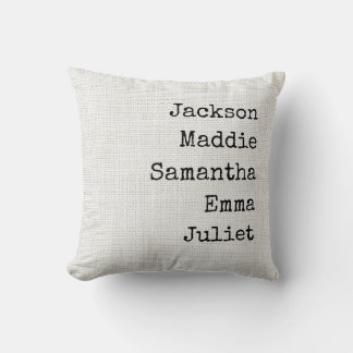 Custom Name Throw Pillow Gift for Grandma and Mom