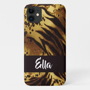 Custom name tiger skin print Case-Mate iPhone case