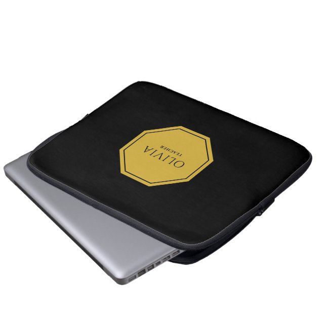 Custom Name & Title 13" Neoprene Laptop Sleeve (Front Bottom)