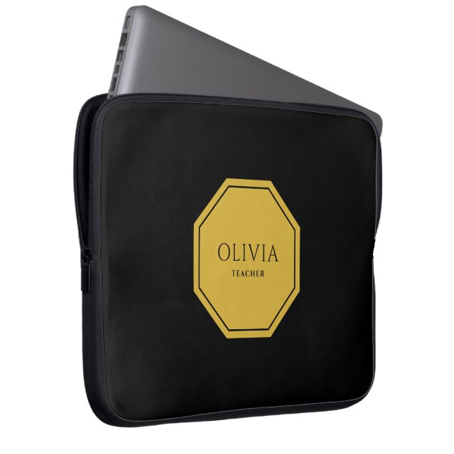 Custom Name & Title 15" Neoprene Laptop Sleeve (Front Right)