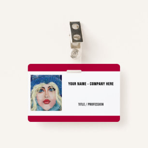 Custom Name Title Photo Logo Business Badge ID Badge