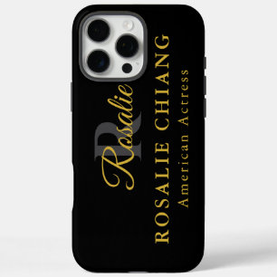 Custom Name & Title with Monogram iPhone 16 Pro Max Case