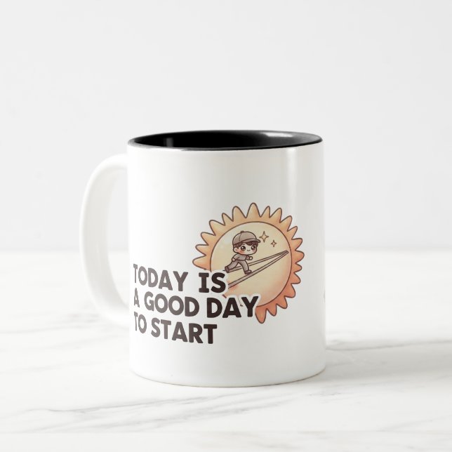 Custom Name Today Is A Good Day To Start Mug (Front Left)