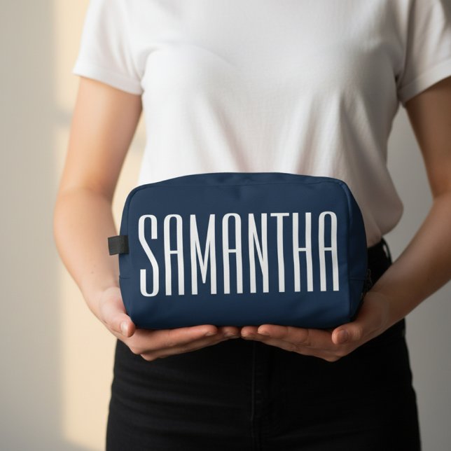 Custom Name Toiletry Bag for Her, Bridesmaid Gift (Elegant Monogram Makeup Pouch – Birthday, Graduation, or Bridal Party Gift for Women)
