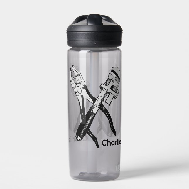 Custom name TOOLS Water Bottle (Front)