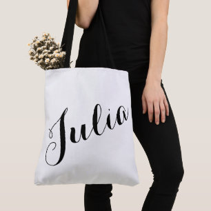 custom name tote bag