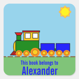 Custom Name Train This Book Belongs to Sticker
