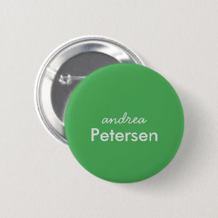 Custom name trendy modern minimalist 6 cm round badge
