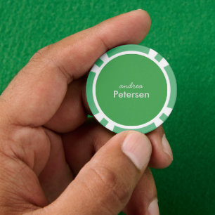 Custom name trendy modern minimalist poker chips