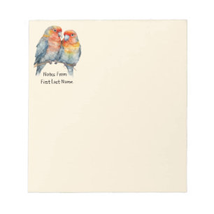 Custom Name Tropical Bird Animal Nature Art Notepad
