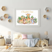 Custom Name Tropical Jungle Animals