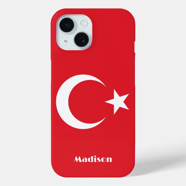 Custom Name Turkey Flag Case-Mate iPhone Case (Back)