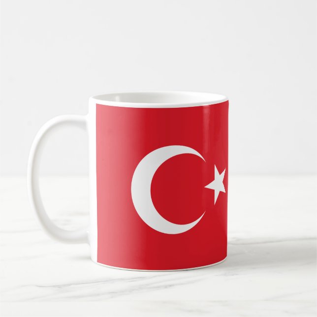 Custom Name Turkey Flag Coffee Mug (Left)