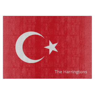 Custom Name Turkey Flag Cutting Board
