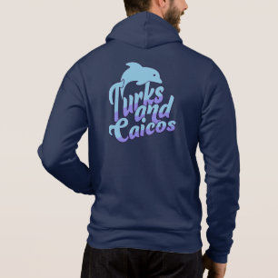 Custom Name Turks and Caicos Dolphin Hoodie