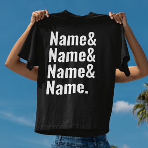 Custom Name & Typography  Personalised Minimalist  T-Shirt