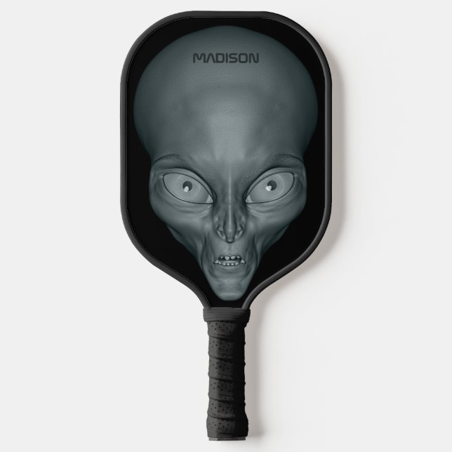 Custom name UFO Alien Pickleball Paddle (Front)