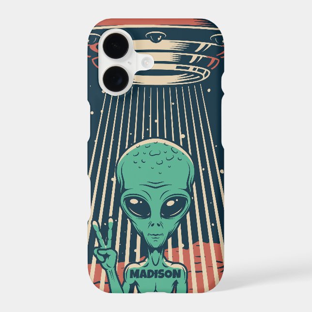 Custom Name UFO Alien Samsung Galaxy S21 Case (Back)