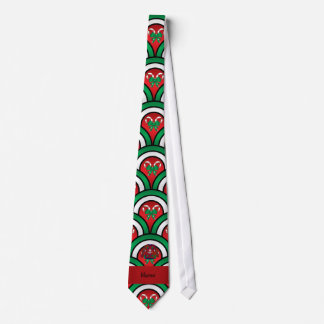 Custom name ugly christmas sweater candy canes tie