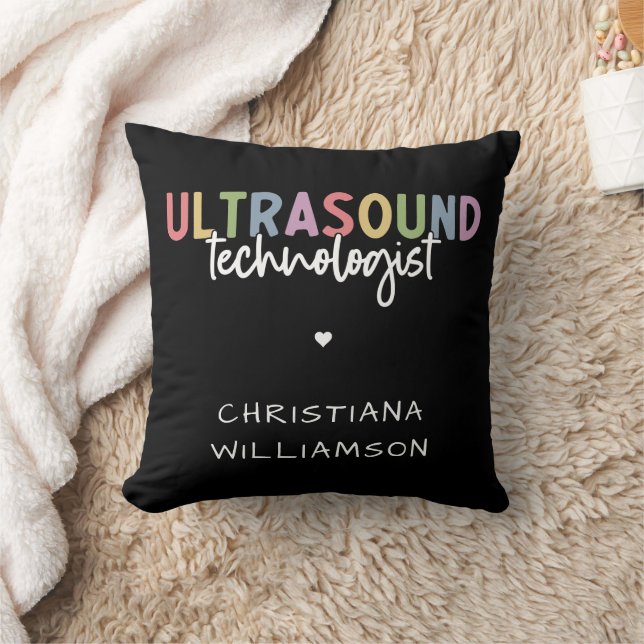 Custom Name Ultrasound Technologist Gifts Cushion (Blanket)