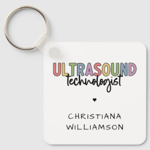 Custom Name Ultrasound Technologist Gifts  Key Ring