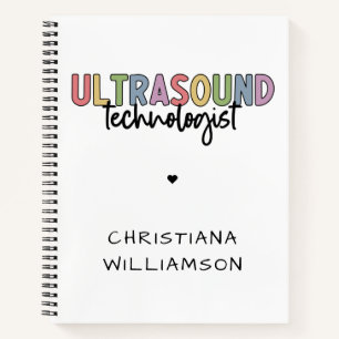 Custom Name Ultrasound Technologist Gifts Notebook