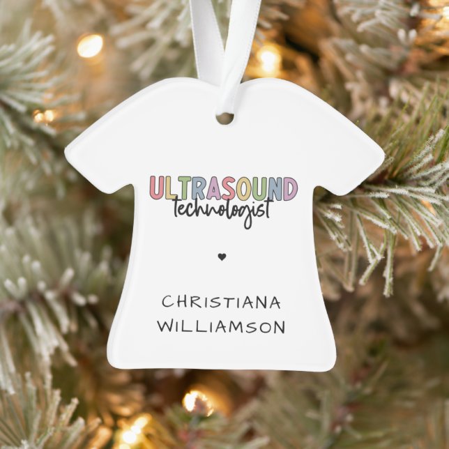Custom Name Ultrasound Technologist Gifts  Ornament (Tree)