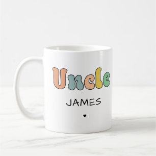 Custom Name Uncle Retro Gift Uncle Personalised Coffee Mug