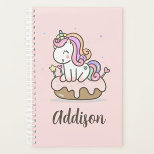 Custom Name Unicorn Weekly Planner Notebook
