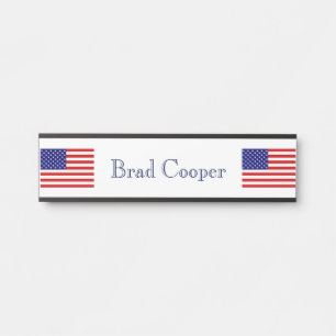 Custom Name USA Flag npcnt Door Sign