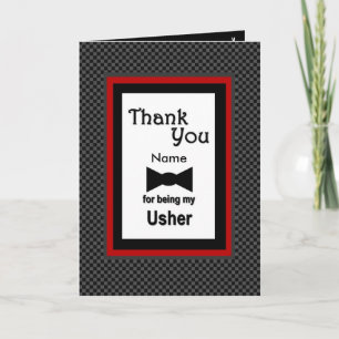 CUSTOM NAME - USHER Wedding Thank You Card